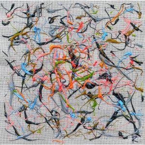 Peinture Mon cœur bat la chamade par Cantin Rose | Tableau Abstrait - Acrylique - Minimaliste