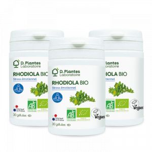 Pack 3 Rhodiola BIO 3 x 30 gélules - D.Plantes - Fatigue et vitalité