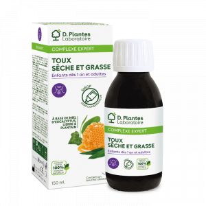 Sirop toux s&egrave;che et grasse anti-gaspi 150mL - D.Plantes