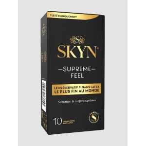 Pr&eacute;servatifs sans latex SKYN Supreme Feel bo&icirc;te de 10
