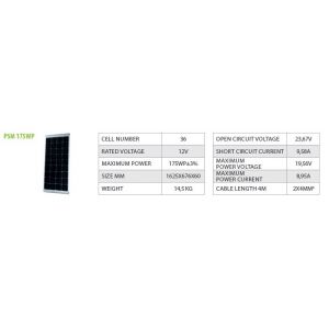Panneau solaire SOLENERGIE 175WP (1.625 x 676 x 60)
