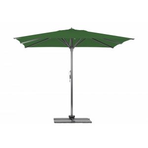 Parasol Rio + Housse + Pied en croix G&eacute;ant Terrasse Piscine Jardin Plage Droit Carr&eacute; Acrylique sunbrella premium 350x350 Gris m&acirc;t Calathea