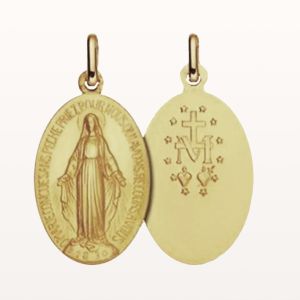 M&eacute;daille Miraculeuse &agrave; graver - En Or - Laudate