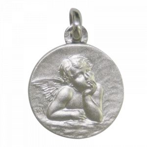 M&eacute;daille de Bapt&ecirc;me M&eacute;daille de bapt&ecirc;me Raphael blanc - En Or - Laudate