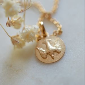 Médaille de Baptême Médaille de baptême Mini Saint Esprit - En Or - Laudate