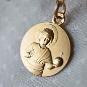 Médaille de baptême Jésus de Fra Angelico - En Or - Laudate