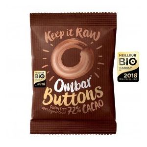 Buttons Chocolat Cru 72% Cacao 25g Bio