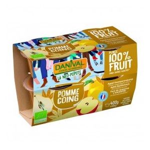 Purée 100% fruits pomme-coing 4x100g bio