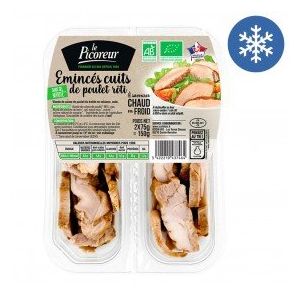 Emincés cuits de poulet rôti 2x75g bio