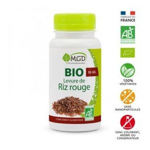 Levure de riz rouge 90 gél. bio