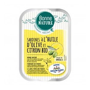 Sardines MSC à l'huile d'olive et citron Bio 115g