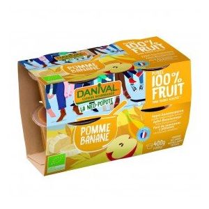 Purée 100% fruits pomme-banane 4x100g bio