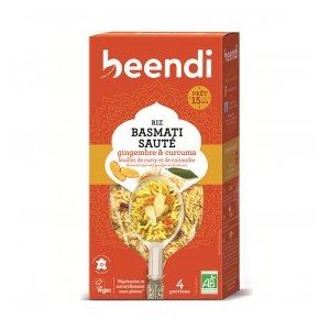 Riz basmati saut&eacute; au curcuma et gingembre 250g bio