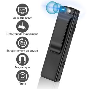 Mini Camera Numérique Portable A3, caméscope d'enregistrement magnétique de qualité HD avec une lampe, micro SD, détecteur de mouvement - Livraison offerte