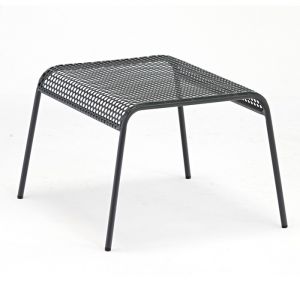 Table basse de jardin acier galvanisé - Ambroise - L.48 x l.45 x H.32 cm - Gris anthracite