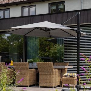 Parasol Coolfit - Bras déporté - Nesling Couleur Crème / Porcelaine, Dimension Rond - Ø3,5 m