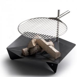 TRIPLE - Ensemble complet - Braséro + grille + plaque chauffante - Höfats - Ø 65 cm Dimension Longueur 40 cm