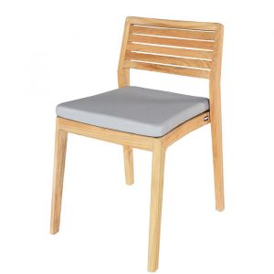 Chaise de jardin empilable Teck naturel - Aquariva - L.57 x l.47 x H.82 cm