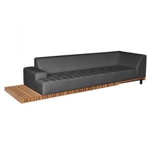 Méridienne tissu Sunbrella® plateau Teck - Icon - 3 places