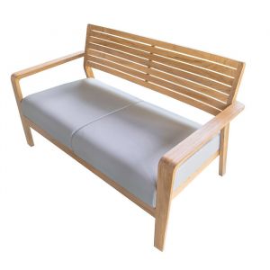 Canapé de jardin empilable Teck naturel - Aquariva - L.68 x l.125,5 x H.72 cm
