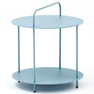 Table d'appoint Aluminium - Plip- L.45 x l.45 x H.41 cm - Bleu pigeon