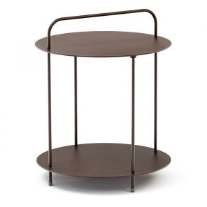 Table d'appoint Aluminium - Plip- L.45 x l.45 x H.56 cm - Café