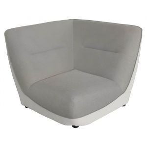 Fauteuil module d'angle aluminium et tissu - Cosi