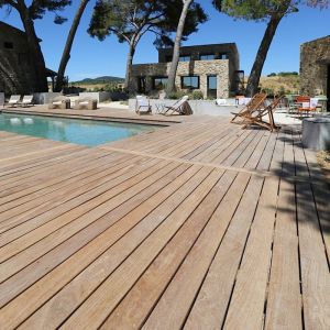 Lame terrasse bois exotique - CUMARU - LISSE - Ep.21 mm / l.145 mm - Petites longueurs 286 - Longueur 0.95 m