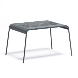 Table basse de jardin acier galvanisé - Ambroise - L.70 x l.47 x H.40 cm - Gris anthracite