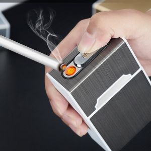 ETUI À CIGARETTE AVEC BRIQUET USB INTÉGRÉ