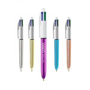 Stylo Bic 4 Couleurs Shine - Stylo publicitaire 4 couleurs