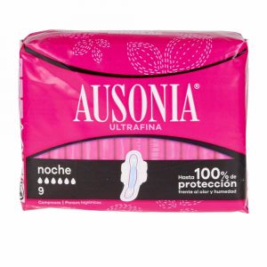 Ausonia ultra nuit compresses 9 unit&eacute;s