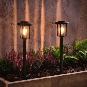 Lot de 2 Balises Solaires &agrave; Filament Dartmoor