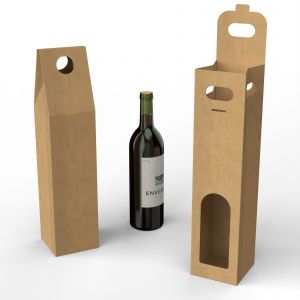 Boîte carton pour bouteille de vin (75 cl.)