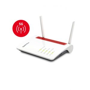 FRITZ!Box 6850 5G routeur sans fil Gigabit Ethernet Bi-bande (2,4 GHz / 5 GHz) Noir, Rouge, Blanc