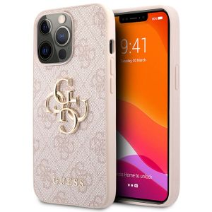 Guess Coque 4G Metal Logo Backcover Apple iPhone 13 Pro Max - Rose