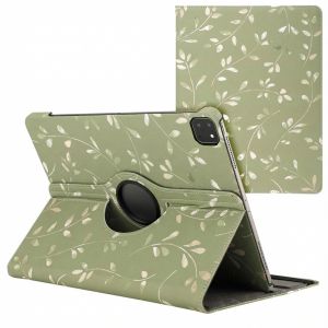 imoshion Coque tablette Design rotatif &agrave; 360&deg; Apple iPad Air 13 pouces (2026) M4 / (2025) M3 / (2024) M2 - Green Flowers