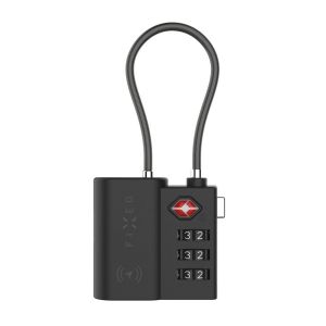 Fixed Tag Lock avec support Apple Find My - Cadenas de voyage TSA pour valise - Noir