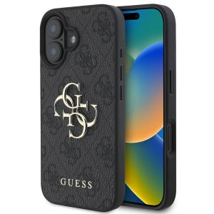 Guess Coque 4G Metal Logo Apple iPhone 16 - Noir
