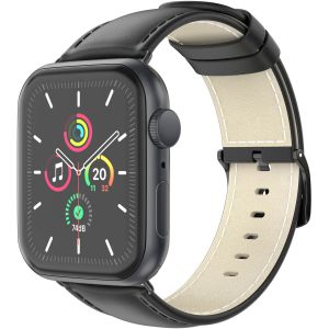 iMoshion Bracelet en cuir Classique Apple Watch Series 1-9 / SE / Ultra (2) - 42/44/45/49 mm - Noir