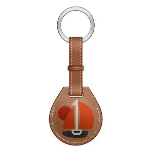 Apple AirTag Hèrmes avec porte-clés AirTag Hèrmes en cuir - Picto Echappee