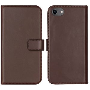 Selencia Étui portefeuille en cuir véritable iPhone SE (2022 / 2020) / 8 / 7 / 6(s) - Marron