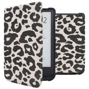 iMoshion Étui de liseuse portefeuille Slim Soft Sleepcover Pocketbook Touch Lux 5 / HD 3 / Basic Lux 4 / Vivlio Lux 5 - Leopard