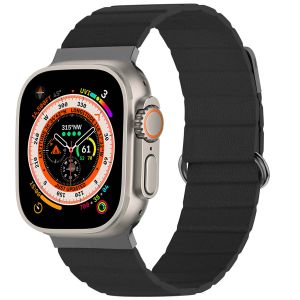 iMoshion Bracelet en cuir magnétique Apple Watch Series 1-9 / SE / Ultra (2) - 42/44/45/49 mm - Noir