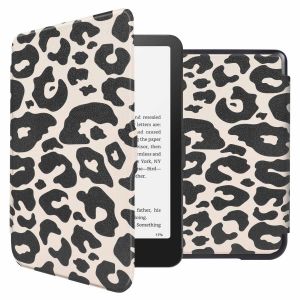 imoshion Design Slim Hard Case Sleepcover Amazon Kindle Paperwhite (2024) / Paperwhite Signature Edition (2024) / Colorsoft Signature Edition (2024) - Leopard