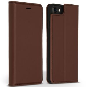 Accezz Étui de télephone Slim Folio en cuir de qualité supérieure iPhone SE (2022 / 2020) / 8 / 7 / 6(s) - Marron