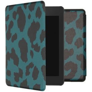 iMoshion ?Design Slim Hard Sleepcover Amazon Kindle Paperwhite 4 - Green Leopard