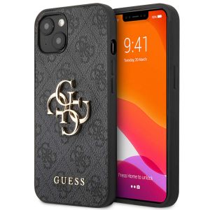Guess Coque 4G Metal Logo Backcover Apple iPhone 13 - Gris