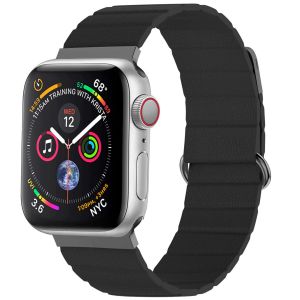 iMoshion Bracelet en cuir magnétique Apple Watch Series 1-9 / SE - 38/40/41mm - Noir