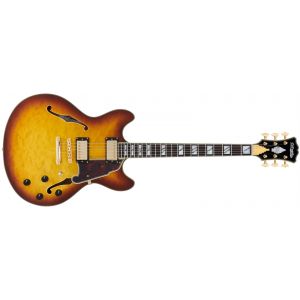 D'Angelico Excel DC XT Iced Tea Burst Quilt